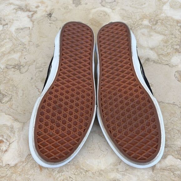 Vans Skate Slip-On Unisex Shoes Black Suede Leather - As New - Picture 12 of 13